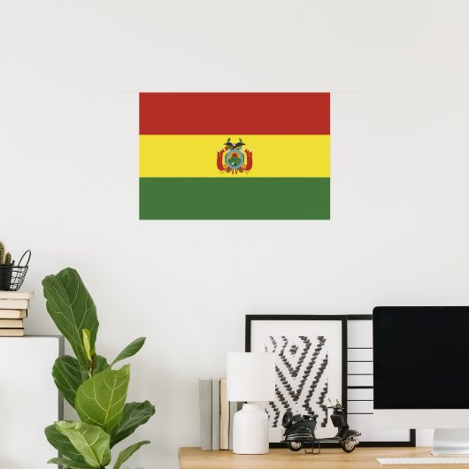 Poster Drapeau de la Bolivie (Bureau à domicile)