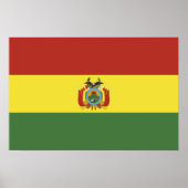 Poster Drapeau de la Bolivie (Devant)