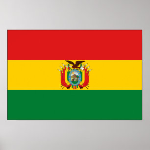 Poster Drapeau de la Bolivie