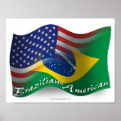 Poster Drapeau de la Brazilian (Devant)