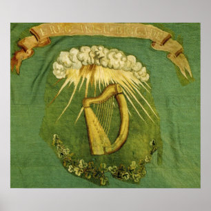 Poster Drapeau de la brigade irlandaise