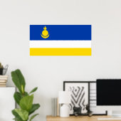 Poster Drapeau de la Buryatia patriotique (Bureau à domicile)
