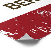 Poster drapeau de la californie berkeley en détresse (Coin)