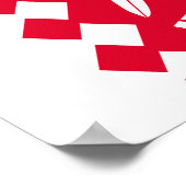 Poster Drapeau de la Carélie du Nord (Coin)