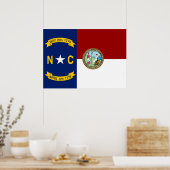 Poster Drapeau de la Caroline du Nord (Cuisine)