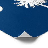 Poster Drapeau de la Caroline du Sud (Coin)