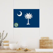 Poster Drapeau de la Caroline du Sud (Cuisine)