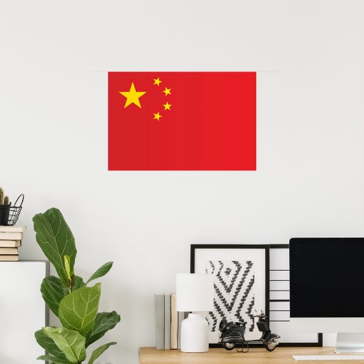 Poster Drapeau de la Chine (Bureau à domicile)