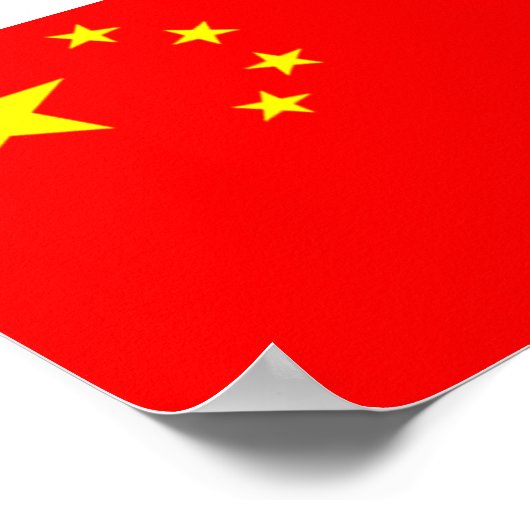 Poster Drapeau de la Chine (Coin)
