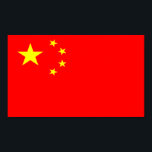 Poster Drapeau de la Chine<br><div class="desc">Ce design est l'une des nombreuses créations internationales uniques de République des Pays et est une excellente façon de montrer votre fierté nationale. Le design est personnalisable et est disponible sur chemises,  tabliers,  débardeurs,  mugs,  steins,  mouspads,  porte - clés,  autocollants de pare-chocs,  casquettes et de nombreux autres produits cool.</div>