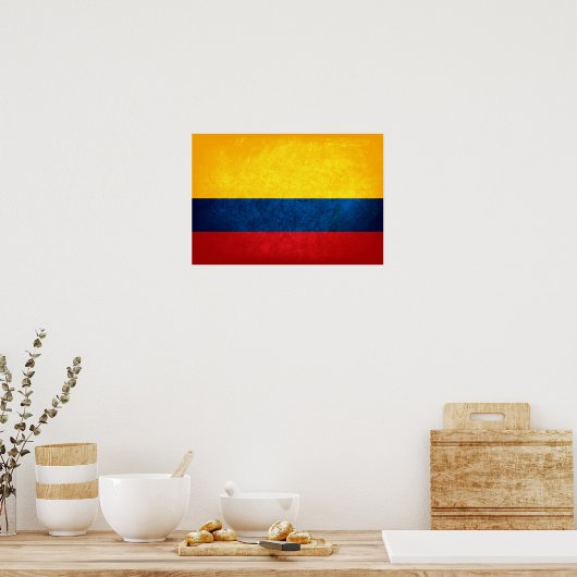 Poster Drapeau de la Colombie (Cuisine)