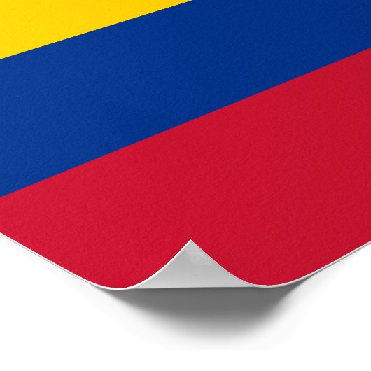 Poster Drapeau de la Colombie (Coin)