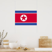 Poster Drapeau de la Corée du Nord (Cuisine)