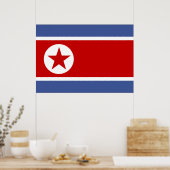 Poster Drapeau de la Corée du Nord (Cuisine)