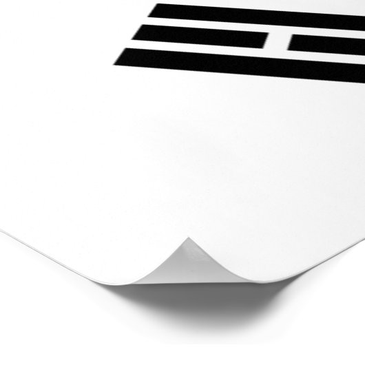 Poster Drapeau de la Corée du Sud (Coin)