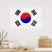 Poster Drapeau de la Corée du Sud (Cuisine)
