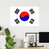 Poster Drapeau de la Corée du Sud (Bureau à domicile)
