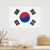 Poster Drapeau de la Corée du Sud (ROK) (Cuisine)