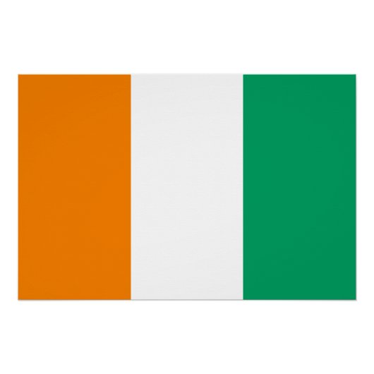 Poster Drapeau de la Côte d'Ivoire (Devant)