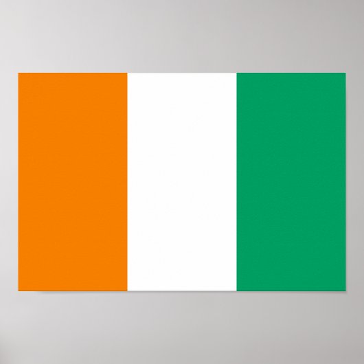 Poster Drapeau de la Côte d'Ivoire (Devant)