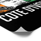 Poster Drapeau de la Côte d'Ivoire Maillot Côte d'Ivoire (Coin)
