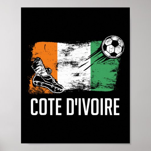 Poster Drapeau de la Côte d'Ivoire Maillot Côte d'Ivoire (Devant)
