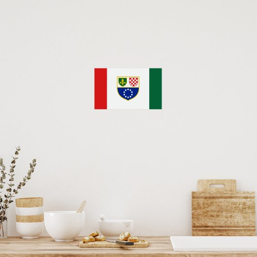 Poster Drapeau de la Fédération de Bosnie (Cuisine)