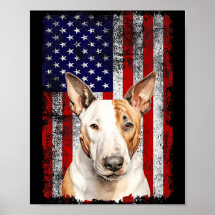 Poster Drapeau de la fête du 4 juillet patriotique pour a