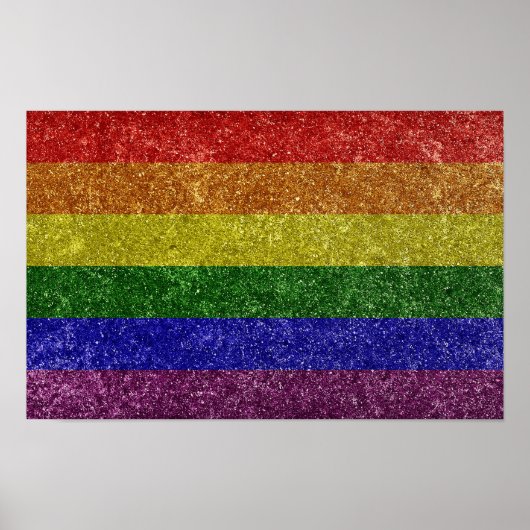 Poster drapeau de la fierté arc-en-ciel (Devant)