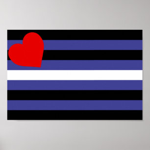 Poster Drapeau de la Fierté de cuir