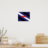 Poster Drapeau de la fierté de jeu de chiot (Cuisine)