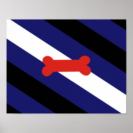Poster Drapeau de la fierté de jeu de chiot (Devant)