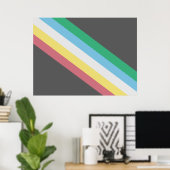 Poster Drapeau de la Fierté d'invalidité (Bureau à domicile)