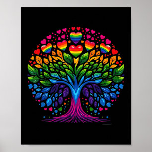 Poster Drapeau de la fierté gay arc-en-ciel de la vie des