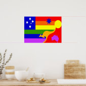 Poster Drapeau de la fierté GLBT australienne (Cuisine)
