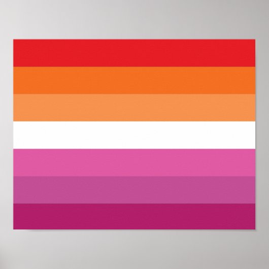 Poster Drapeau de la fierté lesbienne (Devant)
