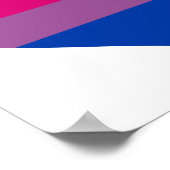 Poster Drapeau de la fierté LGBTQ du coeur bisexuel (Coin)