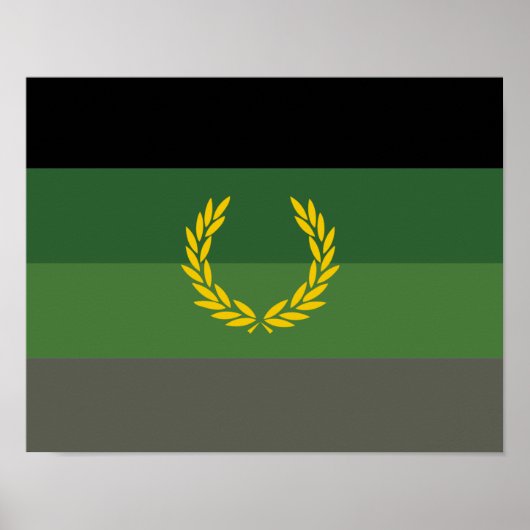 Poster Drapeau de la fierté militaire uniforme (Devant)