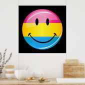 Poster Drapeau de la Fierté Pansexuelle Souriante (Cuisine)