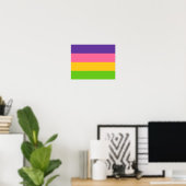 Poster Drapeau de la fierté sapphique (Bureau à domicile)