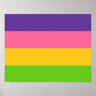 Poster Drapeau de la fierté sapphique