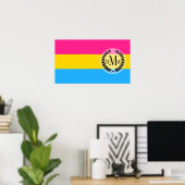 Poster Drapeau de la fierté transexuelle (Bureau à domicile)