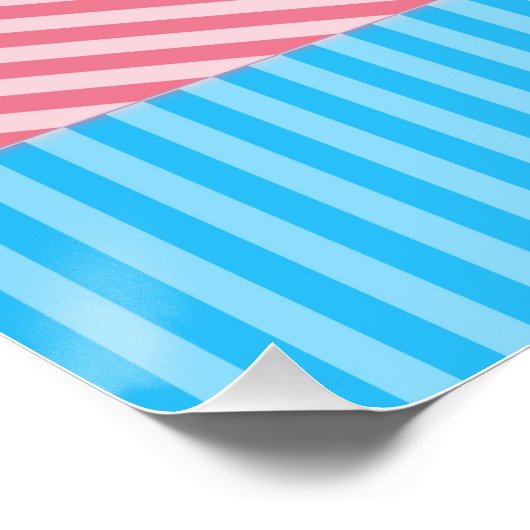 Poster Drapeau de la fierté transgenre Abstraite de la ba (Coin)