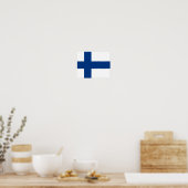 Poster Drapeau de la Finlande (Cuisine)
