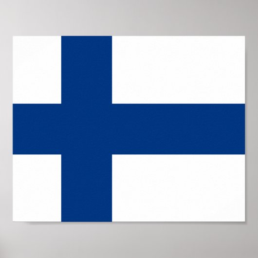 Poster Drapeau de la Finlande (Devant)