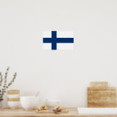 Poster Drapeau de la Finlande (Cuisine)