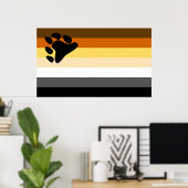 Poster Drapeau de la Fraternité des ours gays (Bureau à domicile)