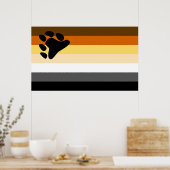 Poster Drapeau de la Fraternité des ours gays (Cuisine)