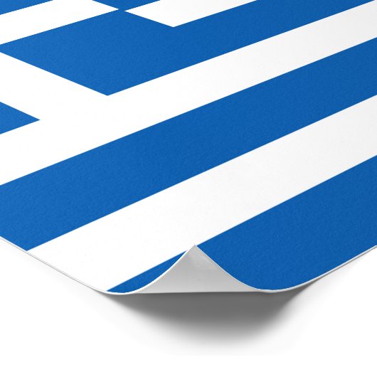 Poster Drapeau de la Grèce (Coin)