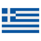 Poster Drapeau de la Grèce (Devant)